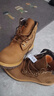 添柏嵐（Timberland）靴子女戶外防水舒適透氣抓地耐穿踢不爛大黃靴8168R 小麥色 7 曬單實拍圖