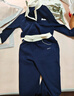 英氏（YEEHOO）女童套裝兒童衣服春秋新款長袖衛(wèi)衣褲子休閑學院風中大童裝兩件套 云朵華夫-深藍【棉彈·兩件套】 160 曬單實拍圖