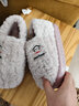 大嘴猴包跟棉拖鞋女士秋冬季2025新款毛絨保暖家居室內情侶款棉拖鞋男士 粉色【包跟款】 38-39 適合37-38 曬單實(shí)拍圖