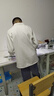 高中生白色t恤長(cháng)袖男女打底加絨翻領(lǐng)polo衫初中學(xué)生班服校服內搭 曬單實(shí)拍圖