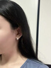 Lnieer四芒星鋯石耳釘女十字架耳扣高級氣質小眾設計感百搭簡約耳圈耳環(huán) 星芒鋯石耳圈【S925銀針】 曬單實拍圖