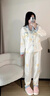 古闌迪莉空氣棉睡衣女秋冬季加厚夾層長(cháng)袖可愛(ài)卡通學(xué)生可外穿家居服兩件套 XL 【建議120-140斤】 曬單實(shí)拍圖