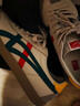 Onitsuka Tiger鬼塚虎TOKUTEN秋冬男女經(jīng)典復古低幫休閑鞋德訓鞋 米色/綠色 40.5 曬單實(shí)拍圖