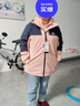 駱駝沖鋒衣男女款三合一可拆登山外套118童話(huà)粉/深藍，女L 曬單實(shí)拍圖