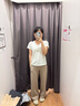 優(yōu)衣庫女裝竹節(jié)紗V領T恤/短袖棉白T上衣打底內搭春夏新款483576 00 白色 M /160/84A 曬單實拍圖