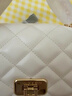 CHARLES&KEITH25秋季新品菱格鏈條手提斜挎包小方包包女包生日禮物CK2-50701608 Cream奶白色 S 曬單實(shí)拍圖