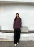 LAZY DAY TREND戶(hù)外拼色半拉鏈吸濕速干運動(dòng)長(cháng)袖T恤男防曬涼感抗菌短袖 勃艮第紅 L 曬單實(shí)拍圖