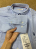 U.S. POLO ASSN.襯衫男春秋長(cháng)袖白色休閑工裝外套高端免燙抗皺寬松藍色男士襯衣 曬單實(shí)拍圖