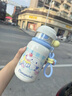 壹滴滴美樂(lè )蒂保溫杯女帶蓋可喝水杯學(xué)生雙飲水壺高顏值兒童可愛(ài)吸管杯子 玉桂狗-490ml+公仔 曬單實(shí)拍圖