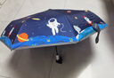 七麥麥全自動(dòng)三折兒童雨傘晴雨傘學(xué)生傘夜間反光條出行更安全 宇航員 曬單實(shí)拍圖