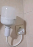 腓立比插座燈照明燈直插電頭式超亮led帶開(kāi)關(guān)電燈泡室內節能燈座e27一體 三插頭燈座+30W白光燈泡 曬單實(shí)拍圖