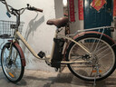 永久復古英倫電動(dòng)自行車(chē)女式可拆卸鋰電助力變速城市通勤輕便單車(chē) F56小米 開(kāi)米士黃/24寸 10Ah（助力續航約50-60KM） 曬單實(shí)拍圖