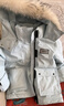 三彩獨醒冬款派克羽絨服工裝風(fēng)白鵝絨防水外套戶(hù)外休閑女 冰川藍 M 160/84A 曬單實(shí)拍圖