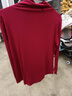 春季新款莫代爾半高領(lǐng)打底衫女秋冬百搭修身純色內搭長(cháng)袖t恤上衣 D56-酒紅色 XL 建議115-130 曬單實(shí)拍圖
