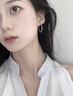 DAISY DREAMs999足銀針圈圈耳環(huán)女高級感素圈耳夾大圈圈輕奢耳釘耳圈爆款耳飾 【999銀針】3cm銀色圈圈耳環(huán) 曬單實(shí)拍圖