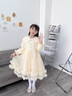 安妮優(yōu)兒（Anneyol）女童連衣裙冬裝小女孩秋冬款加絨裙子2025新款兒童秋季穿搭公主裙 香檳色加絨 130 曬單實(shí)拍圖