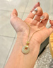 央創(chuàng  )時(shí)尚中國黃金銀項鏈女平安扣玉吊墜生日禮物女士實(shí)用老婆媽媽母親S925 曬單實(shí)拍圖