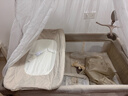 Trimigo嬰兒床多功能床拼接折疊寶寶睡床新生兒尿布臺圍欄游戲嬰兒搖搖床 【拾光·臻享】多功能嬰兒床 【蚊帳+尿布臺+床墊+置物籃+床鈴】 曬單實(shí)拍圖