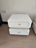 圣多堡網(wǎng)紅奶油風(fēng)輕奢床頭柜臥室家用實(shí)木簡(jiǎn)約現代收納床邊ins客廳北歐 黑+白(整裝發(fā)貨) 45寬40深50高 實(shí)木 曬單實(shí)拍圖
