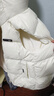 鴨鴨（YAYA）羽絨馬甲女外穿秋冬新款情侶男女同款連帽馬夾背心羽絨服外套 米白色 M /160(建議100-115斤) 曬單實拍圖