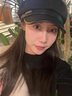 晴川目八角貝雷帽女2025春秋新款英倫復古報童帽畫(huà)家帽子百搭黑色海軍帽 黑色 均碼 54-59cm 曬單實(shí)拍圖