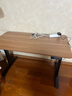 喜米萊【熱賣(mài)款式】電動(dòng)升降桌電腦電競桌臺式學(xué)習書(shū)桌實(shí)木辦公直播桌子 【單電機】胡桃色+黑腿18mm桌面 長(cháng)120寬60高75cm 曬單實(shí)拍圖