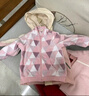 戴維貝拉（DAVE＆BELLA）春秋兒童外套男童秋裝女童寶寶衣服童裝男孩嬰兒搖粒絨棒球服服裝 粉色菱形格【DB396-D】 110 cm（建議身高100-110cm） 曬單實(shí)拍圖