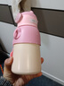 目送（musong）兒童保溫杯 水杯女可愛(ài)高顏值316小學(xué)生吸管保溫杯幼兒園男孩水杯 520ml粉色小兔+316抗菌 【隨機公仔DIY貼+杯刷+吸管刷】 曬單實(shí)拍圖