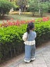 G.DUCKKIDS小黃鴨童裝女童套裝秋裝洋氣公主裝兒童衣服小女孩牛仔花邊三件套 蝴蝶結三件套 110 （建議身高100cm 4-5歲）cm 曬單實(shí)拍圖