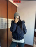艾珠兒（Aizhuer）冬季新款好看韓系甜美棉衣女2025新復古羽絨棉服女棉襖小個(gè)子外套 藏藍色 M 曬單實(shí)拍圖