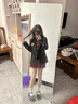 jk制服西裝外套女春秋款日系正版原創(chuàng  )學(xué)院風(fēng)校供感小個(gè)子西服上衣 黑色單件西裝+徽章款式隨機 S 曬單實(shí)拍圖