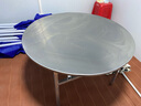 初融特厚可折疊圓桌子不銹鋼家用食堂餐館酒席大排檔CJ180 曬單實(shí)拍圖