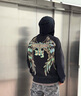 BOY LONDON【燦若繁星】秋情侶外套重工連帽開衫衛(wèi)衣N06904 黑色七彩翅膀 M 曬單實拍圖