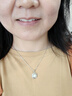 中國黃金天然珍珠項鏈媽媽款托帕石足銀吊墜媽媽生日禮物送婆婆母親節實(shí)用 足銀雅韻珍珠項鏈【京速達】 曬單實(shí)拍圖