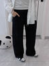 翊尚美休閑褲女新款2025年秋冬加絨加厚小個(gè)子寬松闊腿褲棉質(zhì)百搭運動(dòng)褲 黑色 【優(yōu)質(zhì)抗起球面料】 L 【適合111-125斤】 曬單實(shí)拍圖