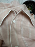 無(wú)印良品（MUJI）女式 無(wú)側縫雙層紗織 睡衣 家居服套裝  粉紅色條紋5A L 曬單實(shí)拍圖