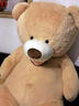 HKFZ美國大熊特大號抱抱熊可愛(ài)泰迪熊毛絨玩具大熊公仔巨型玩偶禮物女 美國大熊淺棕色 1.6米【大小合適，抱睡舒服] 曬單實(shí)拍圖
