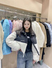 矜持范棉服女冬季2025新款女學(xué)生外套韓版寬松棉衣短款冬裝棉襖加厚潮 米白色 M 115-130斤 曬單實(shí)拍圖