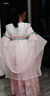 安妮優(yōu)兒女童漢服中秋節(jié)中國風(fēng)唐裝連衣裙超仙襦裙子古風(fēng)公主裙 粉色 120 曬單實(shí)拍圖