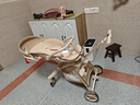 semmook遛娃神器嬰兒推車(chē)0-6歲用折疊可坐可躺帶減震雙向高景觀(guān)溜娃車(chē) 香檳金皮蓬【雙餐盤(pán)】 曬單實(shí)拍圖