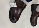 蜘蛛王男鞋氧吧呼吸鞋2025秋季新款真皮男士英倫風(fēng)商務(wù)休閑鞋高檔皮鞋 棕色-手抓牛皮 40 【雙層牛皮柔軟耐折】 曬單實(shí)拍圖