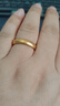 佐卡伊黃金戒指足金古法素圈戒指情侶對戒婚戒三金送女友生日禮物 曬單實(shí)拍圖