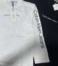 CALVIN KLEIN JEANS重磅純棉CK長(cháng)袖T恤男女新款字母印花上衣寬松百搭學(xué)生打底長(cháng)袖T恤 白色ck長(cháng)袖 XL 曬單實(shí)拍圖