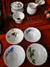 肖字和德單杯青花瓷仿手繪斗笠功夫茶具小茶杯陶瓷品茗杯茶盞普洱紅茶杯 9個(gè)裝不同花面-青花白玉瓷大斗笠杯 曬單實(shí)拍圖