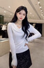 VEROMODA【時(shí)髦長(zhǎng)袖T系列】T恤女2025秋季女裝新款長(zhǎng)袖美拉德早秋上衣 曬單實(shí)拍圖
