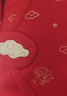 babylove嬰兒連體衣純棉春秋紅百天滿(mǎn)月寶寶衣服新生兒和尚服哈衣新年衣服 福順平安中國紅 66cm 曬單實(shí)拍圖