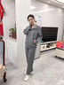 緹米媗中年媽媽春裝新款運動(dòng)服套裝中老年女春秋外套大碼洋氣上衣三件套 灰色1912（休閑三件套） 2XL 建議穿118-130斤 曬單實(shí)拍圖