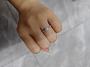 DR戒指莫桑鉆戒女一克拉2025新款白金色六爪結婚求婚閉口指環(huán)可刻字 主鉆50分【活口可調節大小】 曬單實(shí)拍圖