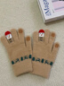 FitonTon毛線(xiàn)手套女冬季手套保暖加絨觸屏手套戶(hù)外騎行全指手套 曬單實(shí)拍圖