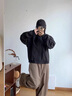 普戈斯GTAL美式短款教練飛行員夾克男款春秋季復古高級感廓形立領(lǐng)棒球服 黑色 均碼 3XL適合170-190 曬單實(shí)拍圖